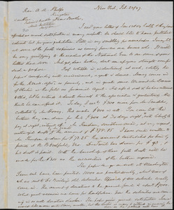 Letter from Lewis Tappan, New York, to Amos Augustus Phelps, 1847 February 22