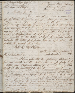 Letter from George Thompson, Edinburgh, to Amos Augustus Phelps, 1837 February 25