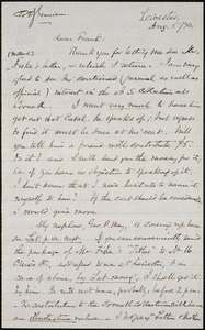 Letter from Samuel May, Jr., Leicester, to Francis Jackson Garrison, 1874 August 5