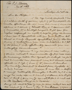 Letter from George Jeffrey Tillotson, Brooklyn, [Conn.], to Amos Augustus Phelps, 1843 Jan[uar]y 30th