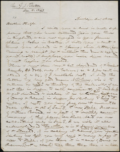Letter from George Jeffrey Tillotson, Brooklyn, [Conn.], to Amos Augustus Phelps, 1843 Dec[ember] 18th