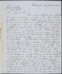 Letter from Hopeful Toler, Washington, [D.C.], to Amos Augustus Phelps, 1846 August 8th