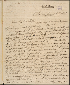 Letter from Charles Turner Torrey, Salem, [Mass.], to Amos Augustus Phelps, 1838 June 28th