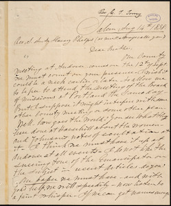 Letter from Charles Turner Torrey, Salem, [Mass.], to Amos Augustus Phelps, 1838 Aug[ust] 14th