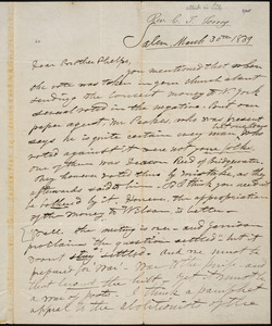 Letter from Charles Turner Torrey, Salem, [Mass.], to Amos Augustus Phelps, 1839 March 30th