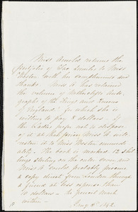 Letter from Elizabeth Rotch Arnold to Miss Weston, Jan'y 3'd, 1842