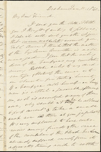Partial letter from Edmund Quincy, Dedham, [Mass.], to Maria Weston Chapman, Jan. 11, 1842