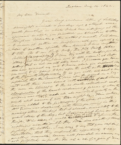 Letter from Edmund Quincy, Dedham, [Mass.], to Caroline Weston, Aug. 14, 1842