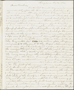Letter from Evelina A. S. Smith, Hingham, [Mass.], to Caroline Weston, Oct. 22, 1842