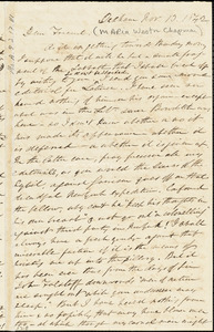 Letter from Edmund Quincy, Dedham, [Mass.], to Maria Weston Chapman, Nov. 13, 1842