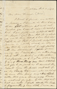 Letter from Edmund Quincy, Dedham, [Mass.], to Maria Weston Chapman, Oct. 3, 1843