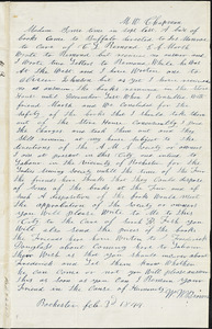 Letter from William Wells Brown, Rochester, [NY], to Maria Weston Chapman, Feb. 3'd, 1844