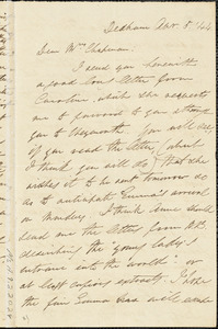Letter from Edmund Quincy, Dedham, [Mass.], to Maria Weston Chapman, Apr[il] 5, [18]44