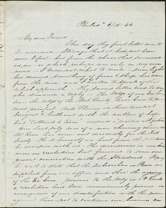 Letter from Sarah Pugh, Philad[elphia], [Penn.], to Maria Weston Chapman, 6/15 - [18]44