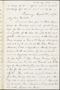 Letter from William Lloyd Garrison, Roxbury, [Mass.],to Wendell Phillips Garrison, August 28, 1876