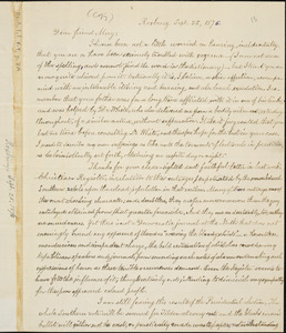 Letter from William Lloyd Garrison, Roxbury, [Mass.], to Samuel May, Jr., Sept. 25, 1876