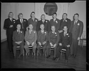 Group of men, possibly including William F. O'Brion of the Tobacco Salesmen's Association of Boston