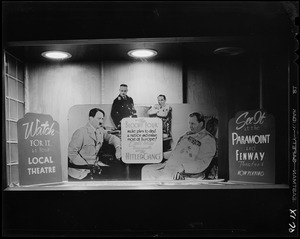 Window display advertisement for The Hitler Gang movie