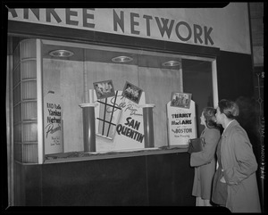 Yankee Network window display for San Quentin