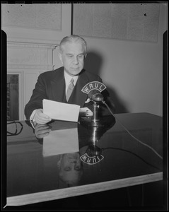 Man at WRUL microphone