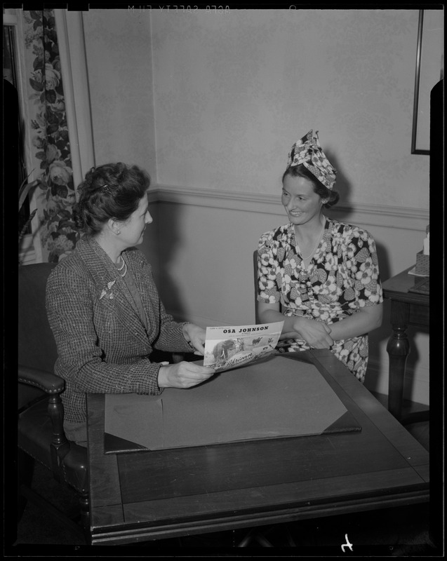 Osa Johnson committee, Mrs. Harold G. Tobey and Mrs. Roger H. Hallowell