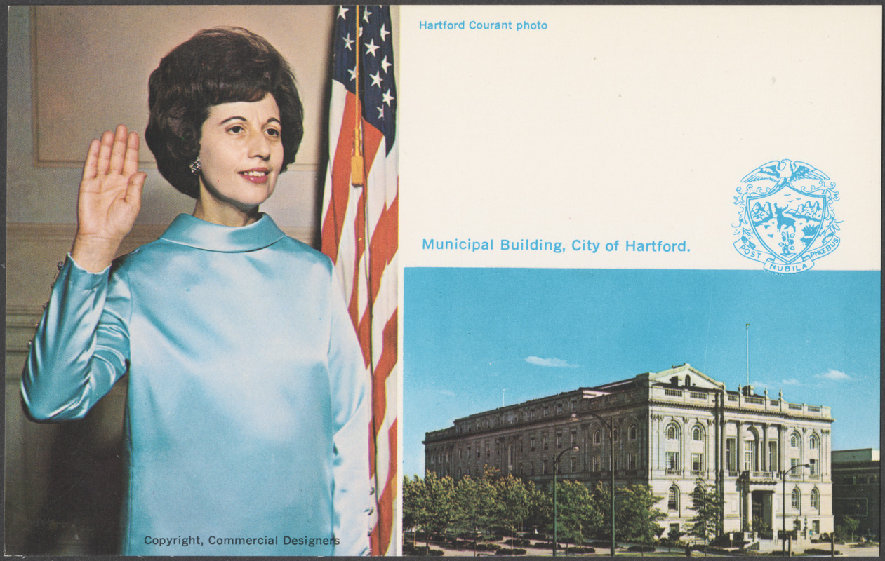 Municipal building, City of Hartford. Miss Antonia P. Uccello, mayor of Hartford