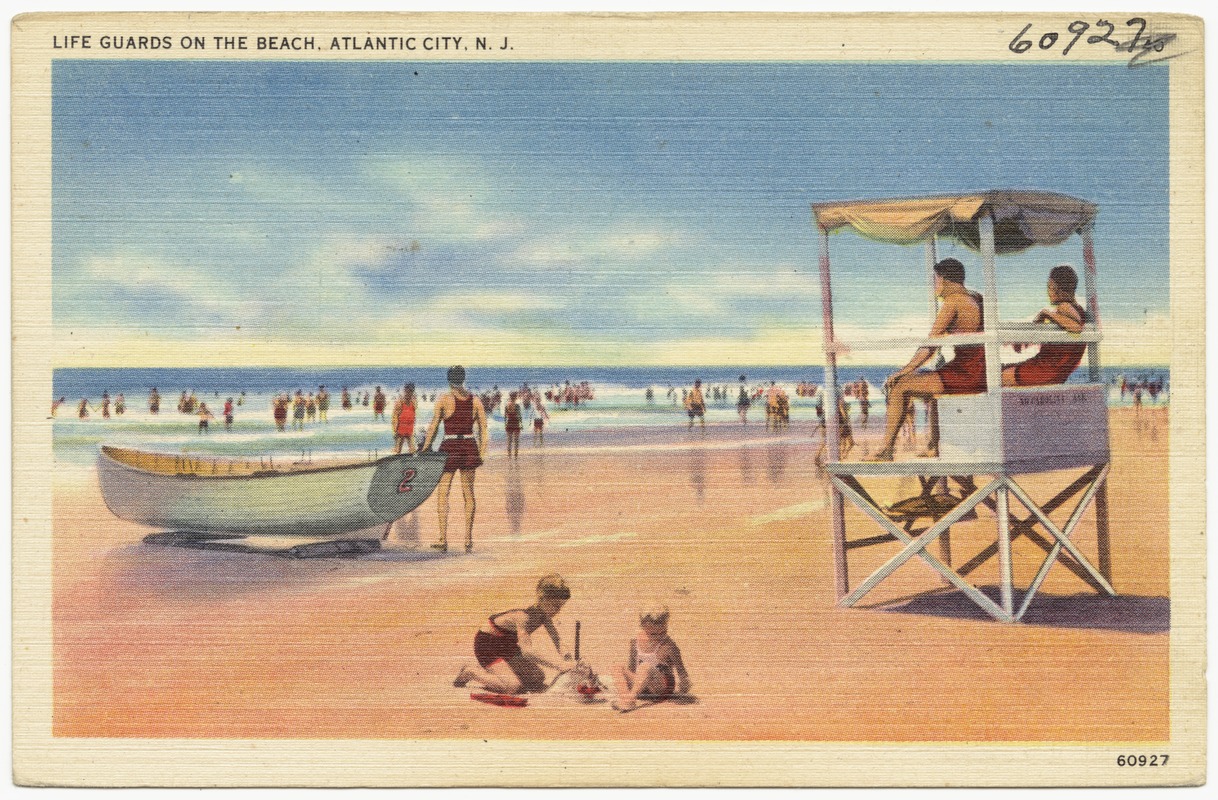 Life guards on the beach, Atlantic City, N. J.