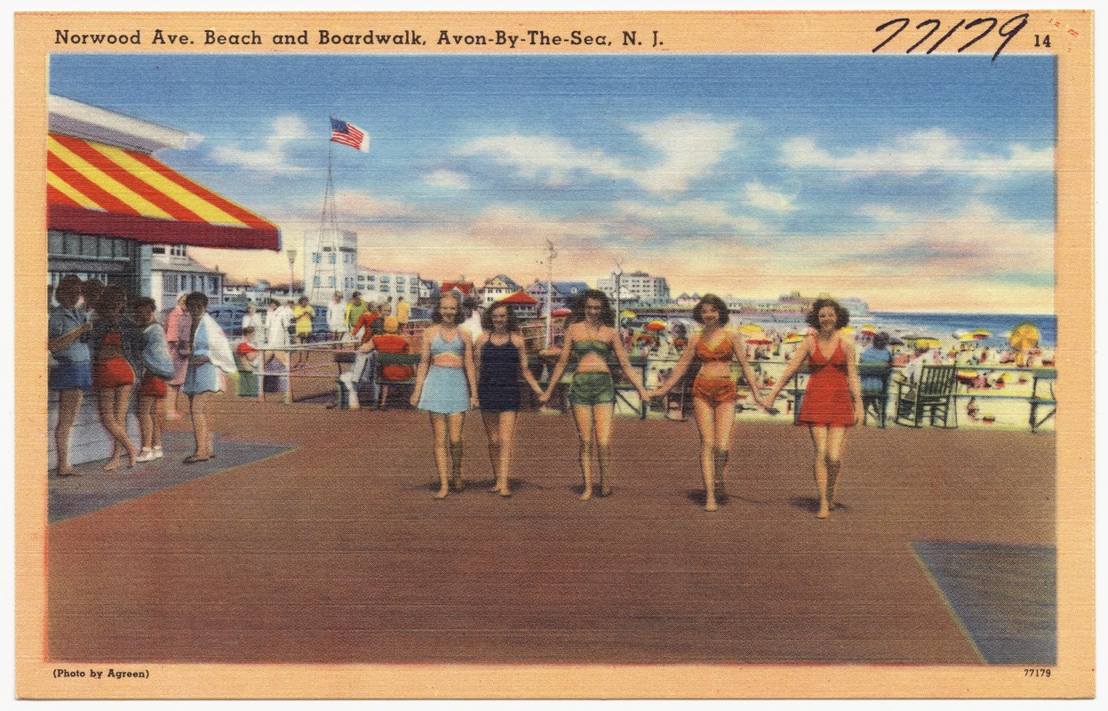 Norwood Ave. Beach and boardwalk, Avon-by-the-Sea, N. J.