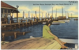 Sail boat races, Barnegat Bay, near Beach Haven, N. J.
