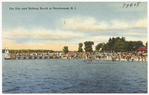 The pier and bathing beach at Beachwood, N. J.