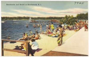 Boardwalk and beach at Beachwood, N. J.