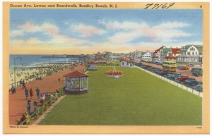 Ocean Ave. lawns and boardwalk, Bradley Beach, N. J.