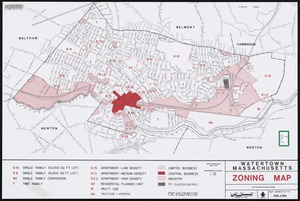 Watertown, Massachusetts zoning map