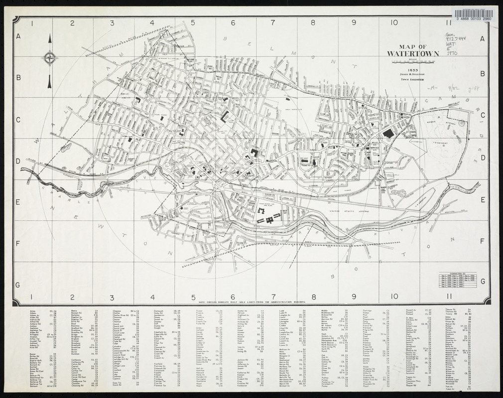 Map of Watertown