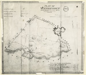 Plan of Watertown from survey made in June 1830