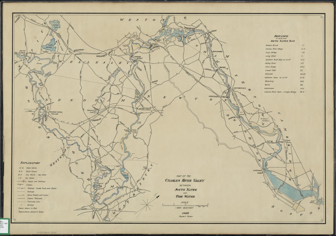 Map of the Charles River Valley between South Natick and tide water