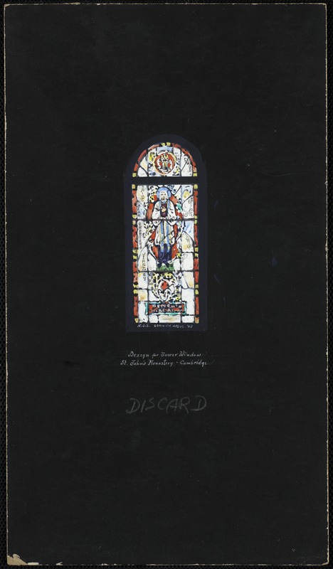 Design for tower window, St. John's Monastery - Cambridge