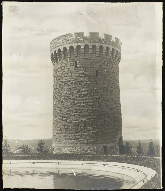 Distribution Department, Southern High Service Forbes Hill Reservoir, Masonry Water Tower, Quincy, Mass., ca. 1903
