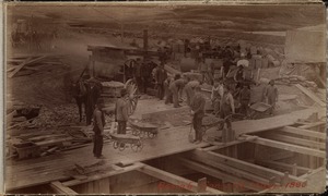 Sudbury Department, Hopkinton Dam, concrete mixer, Ashland, Mass., 1890