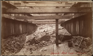 Sudbury Department, Hopkinton Dam, bed rock in trench, Ashland, Mass., 1890