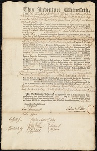Elizabeth Mullins indentured to apprentice with Robert Rand of Boston, 6 September 1769