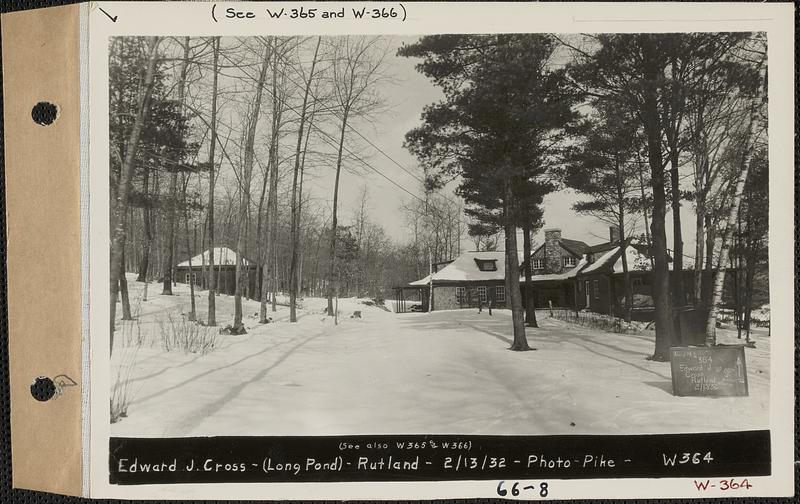 Edward J. Cross, Camp And Garage, Long Pond, Rutland, Mass., Feb. 13 ...