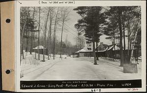 Edward J. Cross, camp and garage, Long Pond, Rutland, Mass., Feb. 13, 1932