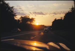 Sunset on the road to Maine