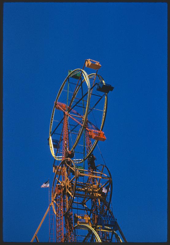 View of top of Ferris wheel, Revere Beach, Revere, Massachusetts