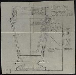 Full size section through repository for Manhattanville College Chapel