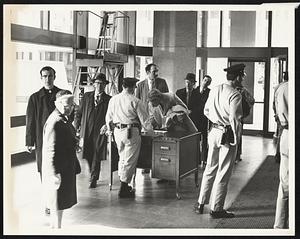JFK Building- Security Check during anti war protests in Boston.