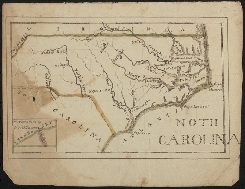 Manuscript maps of U.S. states, possibly drawn by a schoolchild