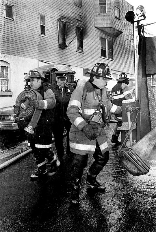 Left to right, firefighter John Flood, Deputy Bob Denning, Lt. Jimmy Grafton