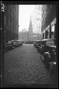 View of Park Street Church from Tremont Place, Boston